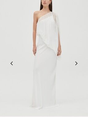 Solstice one-shoulder chiffon maxi dress